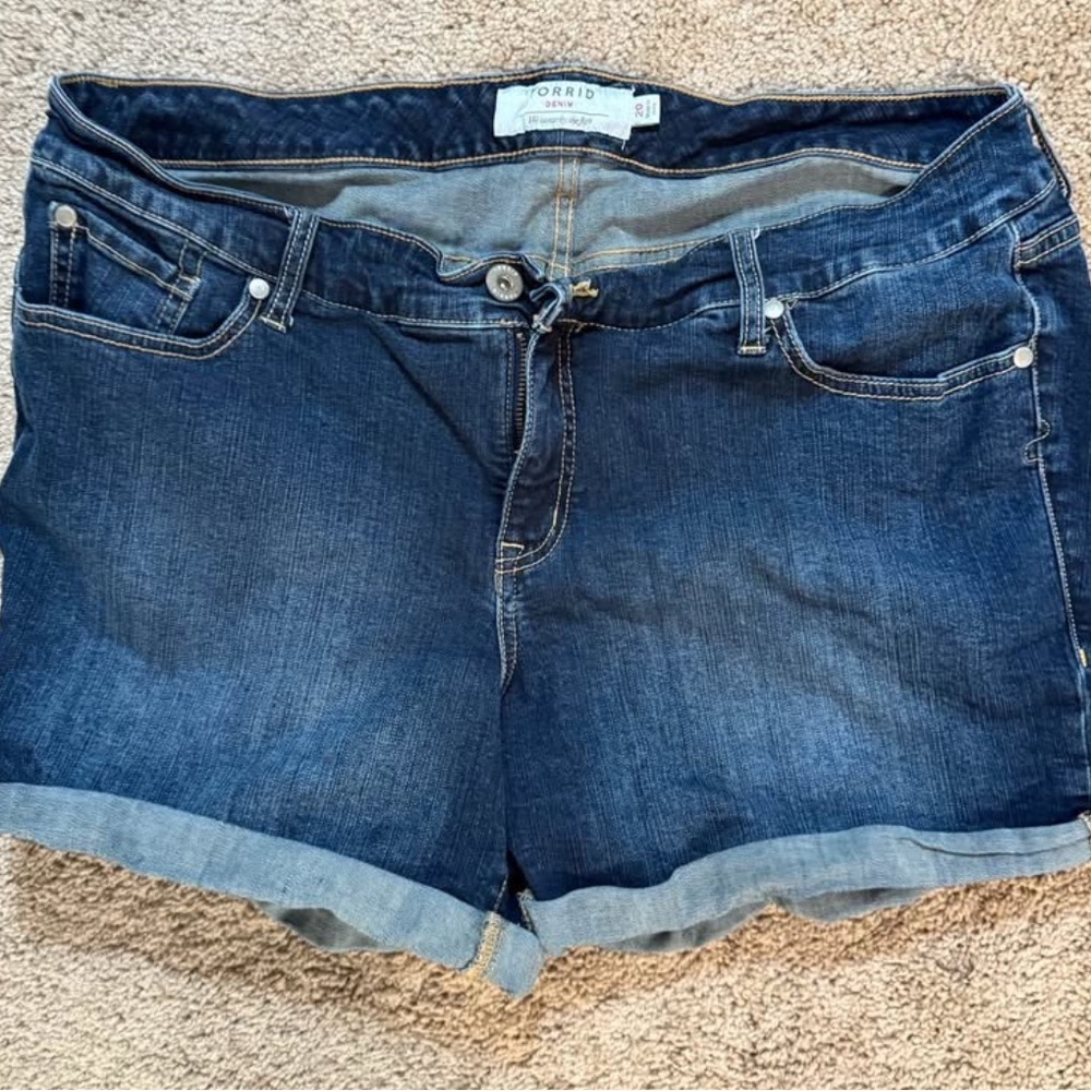 Torrid Dark Blue Jean Shorts